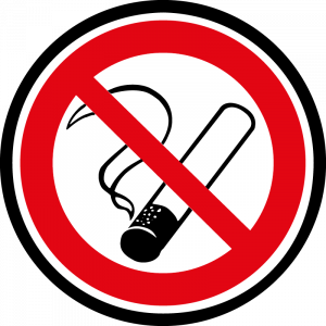 Farbiges Gobo Hinweis Rauchverbot