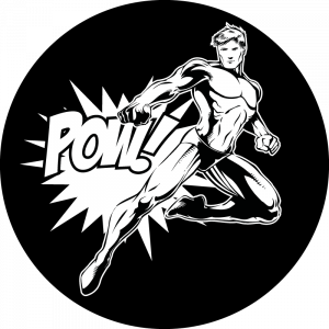 Gobo mit Superheld, Comic