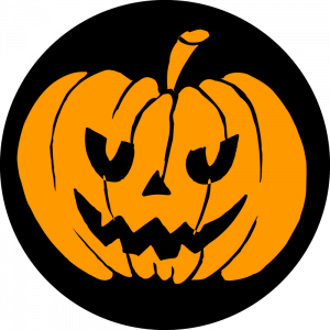 Farbiges Gobo Halloween, oranger Kürbis
