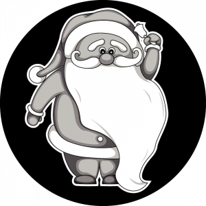 Gobo mit Weihnachtsmann und Glocke