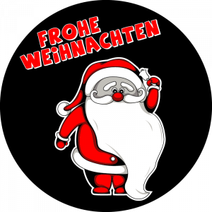 Farbiges Gobo zu Advent und Weihnachten, Weihnachtsmann mit Glocke