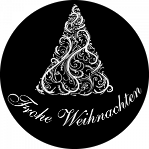 Gobo mit Weihnachtsbaum und Frohe Weihnachten