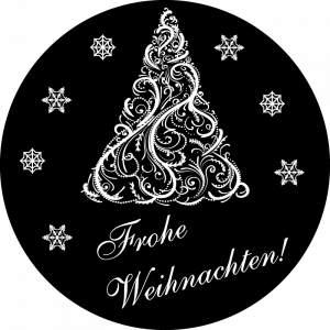 Gobo zu Advent und Weihnachten, Weihnachtsbaum mit Schneekristallen