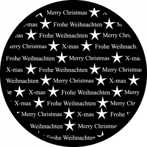 Gobo zu Advent und Weihnachten, Merry Christmas und Frohe Weihnachten mit Sternen