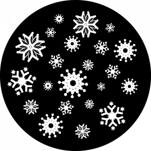 Gobo zu Advent und Weihnachten, große Schneeflocken, Kristalle