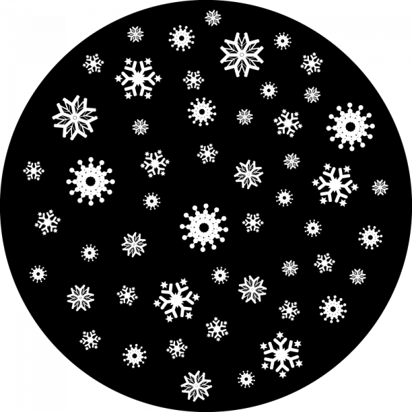 Gobo zu Advent und Weihnachten, kleine Schneeflocken, Kristalle