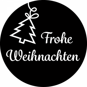 Gobo mit Weihnachtsbaum und Frohe Weihnachten
