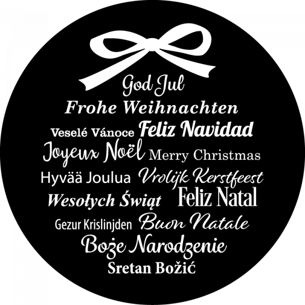 Gobo für Advent und Weihnachten, Frohe Weihnachten, Merry Christmas, Feliz Navidad