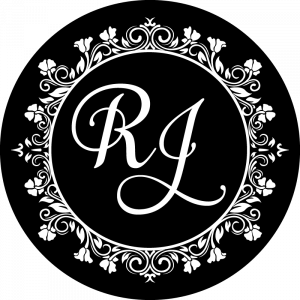 Gobo mit Ornament und Initialen des Brautpaars, für Hochzeit, Hochzeitsfeier