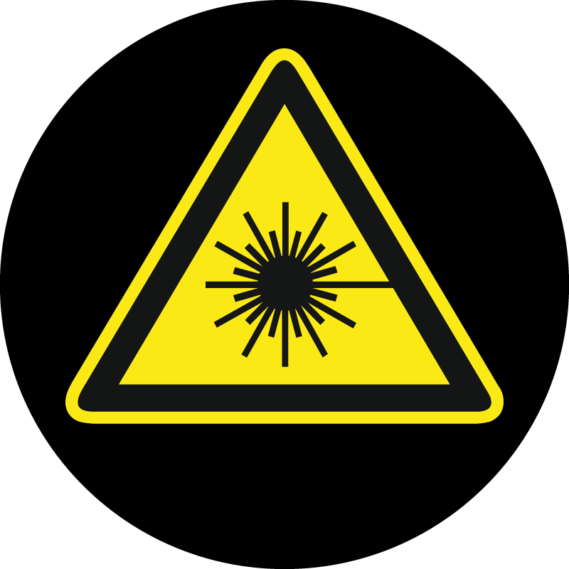 Warnung Laserstrahl